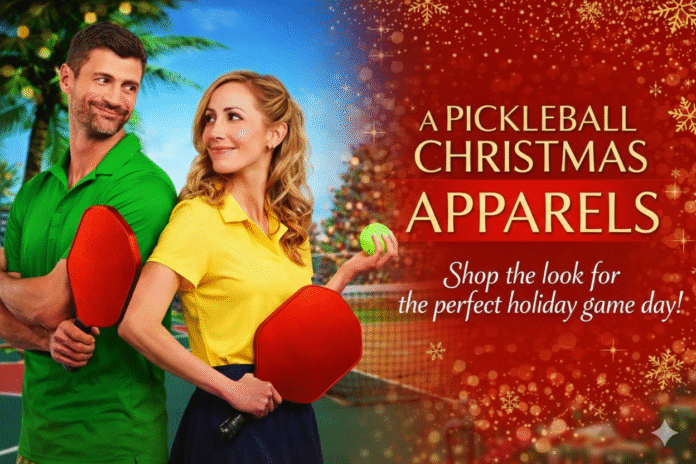 A Pickleball Christmas Apparels Banner