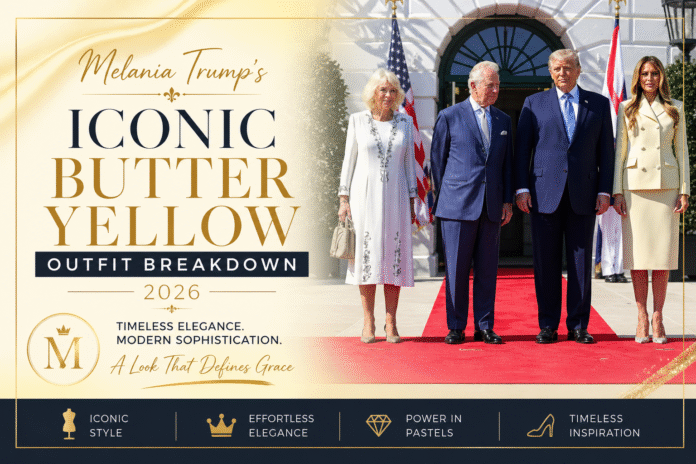 Melania Trump’s Iconic Butter Yellow Outfit Breakdown 2026