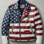 Independence Day American Flag Leather Jacket