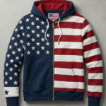 Independence Day American Flag Zip-Up Hoodie