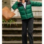 Voicemails for Isabelle Zoey Deutch Green Puffer Jacket