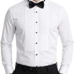 josh allen wedding White Tuxedo Shirt