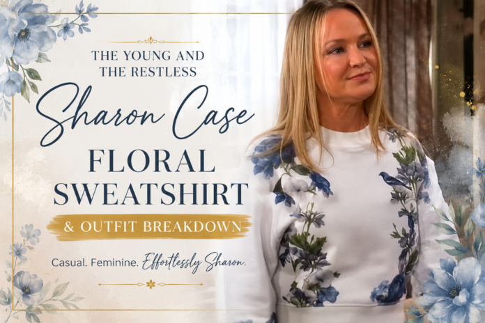 The Young And The Restless Sharon Case Floral Sweatshirt & Outfit Breakdown